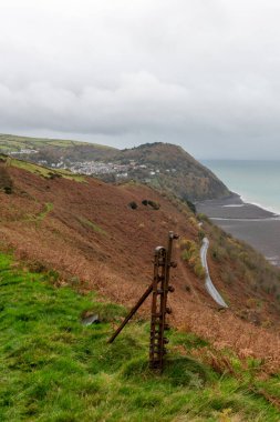 Lynton 'daki Countisbury Hill' den ve Devon 'daki Lynton ve Lynmouth' taki sonbahar renklerinden görüntüler