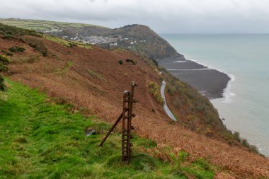 Lynton 'daki Countisbury Hill' den ve Devon 'daki Lynton ve Lynmouth' taki sonbahar renklerinden görüntüler