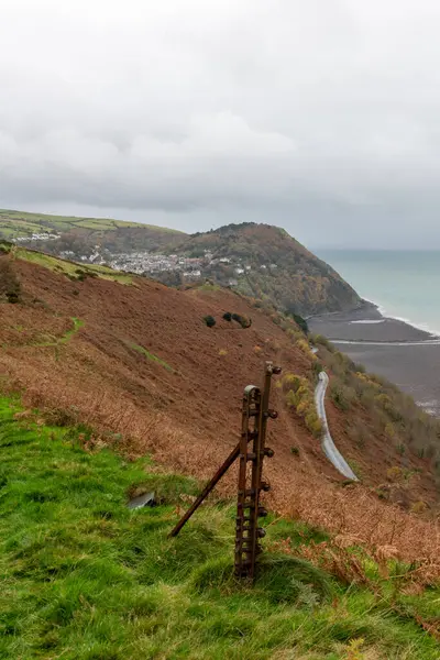 Lynton 'daki Countisbury Hill' den ve Devon 'daki Lynton ve Lynmouth' taki sonbahar renklerinden görüntüler