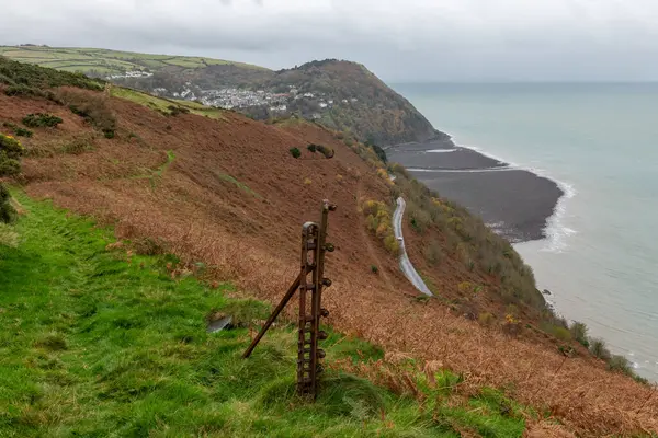 Lynton 'daki Countisbury Hill' den ve Devon 'daki Lynton ve Lynmouth' taki sonbahar renklerinden görüntüler