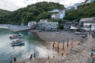 Clovelly. Devon. Birleşik Krallık. 28 Eylül 2024. Devon sahilinin kuzeyindeki Clovelly Köyü 'nden.