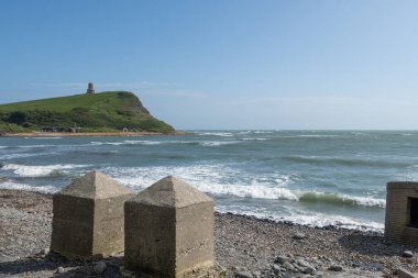 Dorset 'teki Kimmeridge Körfezi' nin manzara fotoğrafı.