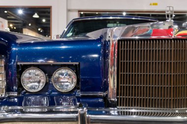 Sparkford. Somerset. Birleşik Krallık. 12 Ocak 2025. 1979 'dan Lincoln Continental Town arabası Somerset' teki Haynes Motor Müzesi 'nde sergileniyor.