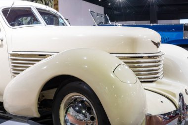 Sparkford. Somerset. Birleşik Krallık. 12 Ocak 2025. 1935 'ten bir Cord 810 Somerset' teki Haynes Motor Müzesi 'nde sergileniyor.