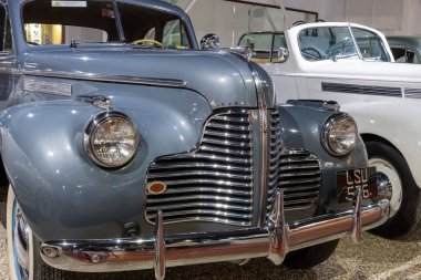 Sparkford.Somerset.Birleşik Krallık. 12 Ocak 2025. 1940 tarihli Buick Serisi 40 2 kapılı coupe Somerset 'teki Haynes Motor Müzesi' nde sergilenmektedir.