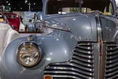 Sparkford.Somerset.Birleşik Krallık. 12 Ocak 2025. 1940 tarihli Buick Serisi 40 2 kapılı coupe Somerset 'teki Haynes Motor Müzesi' nde sergilenmektedir.