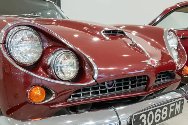 Sparkford. Somerset. Birleşik Krallık. 12 Ocak 2025. 1963 'ten bir Mark 1 Jensen C-V8 Somerset' teki Haynes Motor Müzesi 'nde sergileniyor.