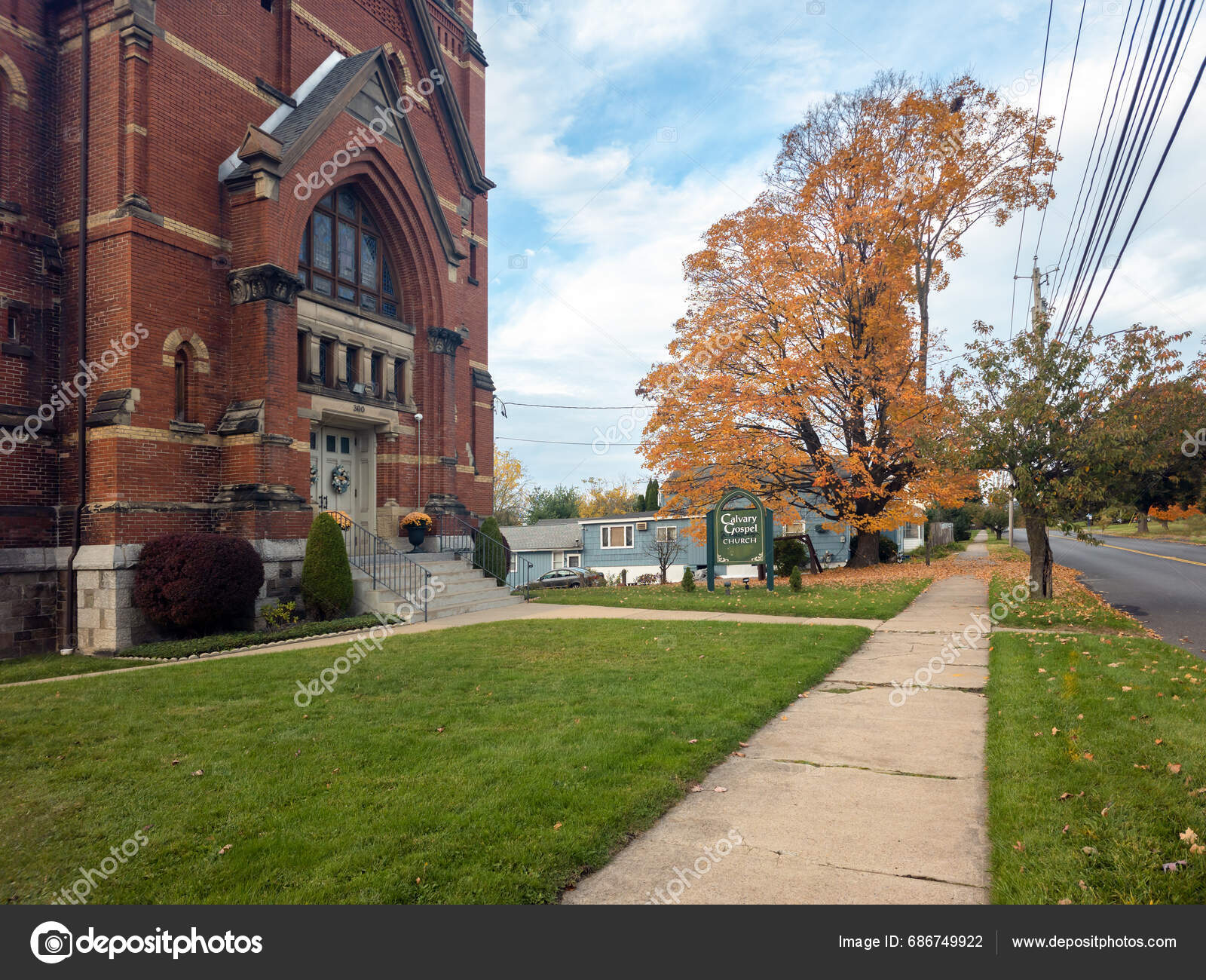New York Mills New York Oct 2023 Landscape Close View Stock Editorial