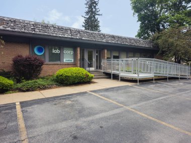 New Hartford, New York - 29 Mayıs 2025: Laboratuvar laboratuarının yakın görüntüsü.