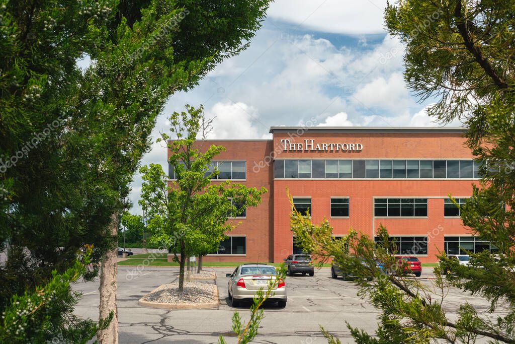 Clinton, NY - Jul 25, 2025: The Hartford Insurance Co., known as The Hartford Financial Services Group, Inc., is a major player in the US insurance market, with a history spanning over two centuries