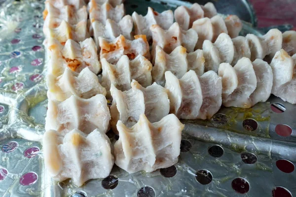 Close Chinês Cebolinha Dumplings Gui Chai — Fotografia de Stock