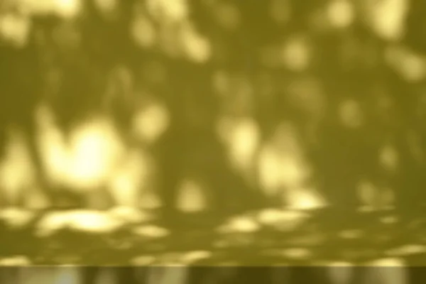 Gold Table Nature Shadow Wall Texture Backdrop Display Και Mock — Φωτογραφία Αρχείου