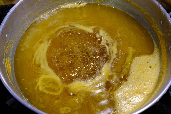 Boiled Oil Preparing Thai Sweets — Stock Photo, Image