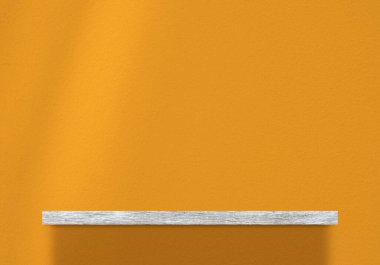 Cesur Zemin Renk Beton Duvarı Arkaplanı Ahşap Kitaplık, Ürün Sunum Arkaplanı, Görünüm ve Moda İçin Uygun.