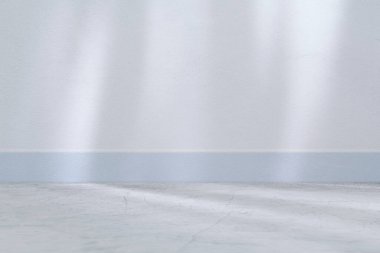 Gökyüzü Tonu Arkaplanındaki Beton Oda, Ürün Sunumu, Görünüm ve Moda İçin Uygun.