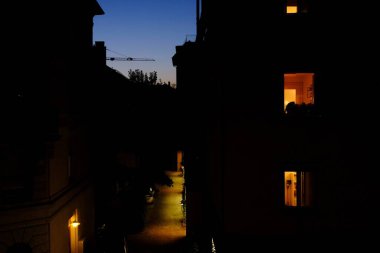 İsviçre, Zürih 'te Gece Işığı.