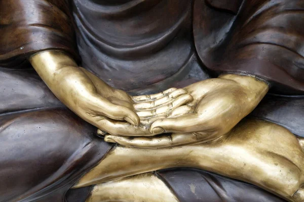 Gesloten Hand Van Boeddha Afbeelding — Stockfoto