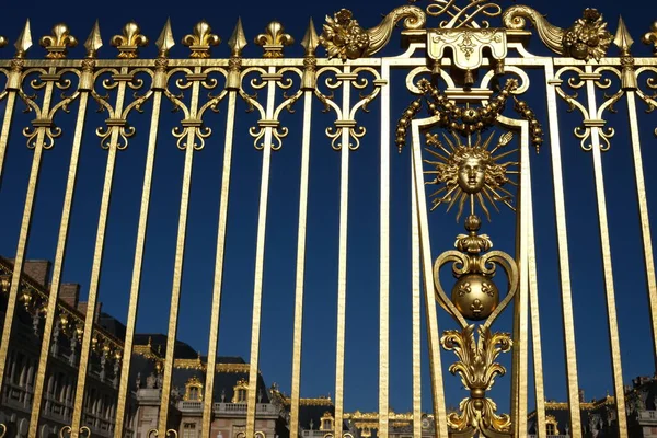 Versailles Frankrijk August 2022 Gouden Deur Van Paleis Versailles Met — Stockfoto