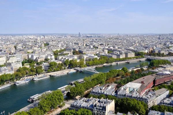 Paisagem Paris Rio Sena Torre Eiffel — Fotografia de Stock