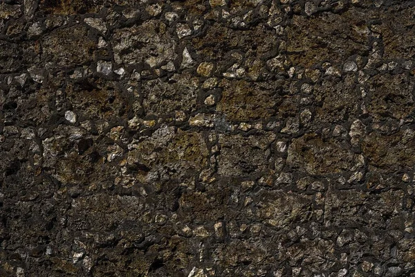 Parede Pedra Velha Fundo Tom Escuro — Fotografia de Stock