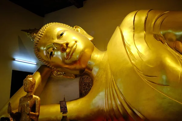Nakhon Pathom Thailand Října 2022 Starověký Obraz Buddhy Uvnitř Chrámu — Stock fotografie