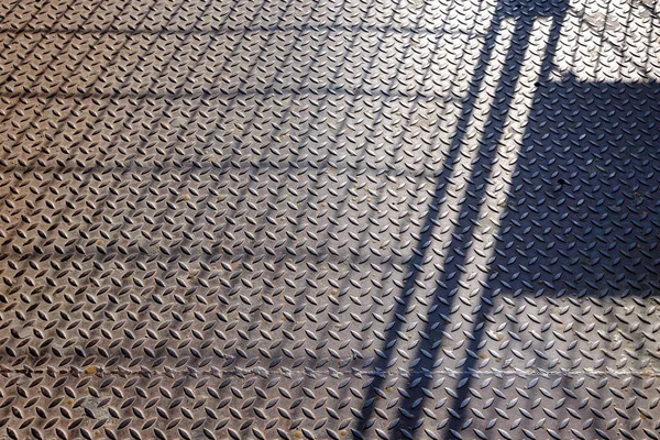 Shadow Fence Metal Diamond Floor — Stock Photo, Image