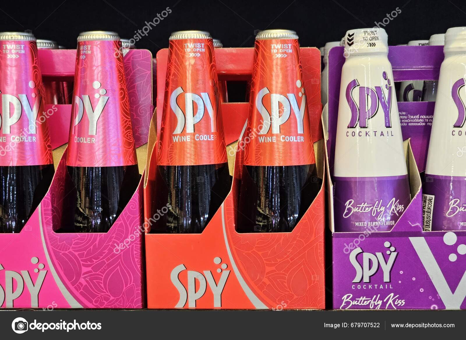 Bangkok Thailand August 2023 Spy Wine Cooler Shelf South East Stock