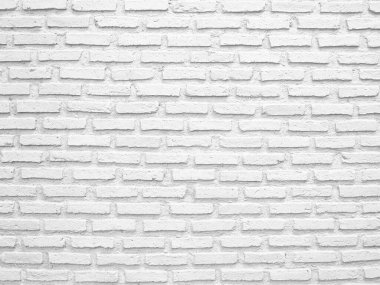 arkaplan için beyaz tuğla duvar dokusu.