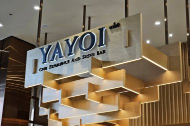 Bangkok, Tayland - Haziran 06, 2024 Yayoi işareti. Tayland 'da ünlü bir Japon restoranıdır..