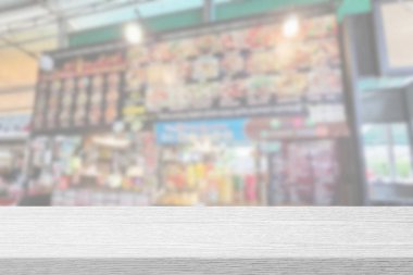 Beyaz Bulanık Tayland Sokak Gıda Restoranı Arkaplanı Tahta Masa, Ürün Sunum Arkaplanı, Görünüm ve Moda İçin Uygun.