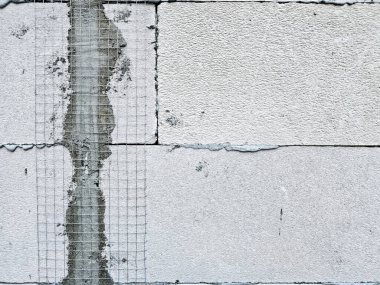 Kırık Koruması İçin Hafif Beton Duvara Kablo Ağı.