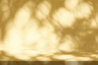 Noel 'li Altın Stucco Masası Beton Duvar dokusu Arkaplanında Gölge Bırakıyor, Kozmetik Ürün Sunumu, Görüntü ve Moda İçin Uygun.