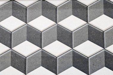 Geometrik Şekil Kiremit Döşeme Doku Arkaplanı.