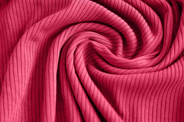 Viva Magenta Couleur Année 2023 Texture Nervurée Tissu Modèle Tissu Photos De Stock Libres De Droits