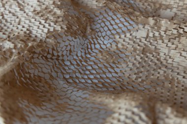 Kartondan yapılmış, çevre dostu, altıgen şekilli, koruyucu ambalaj için geri dönüştürülmüş kahverengi kağıt..