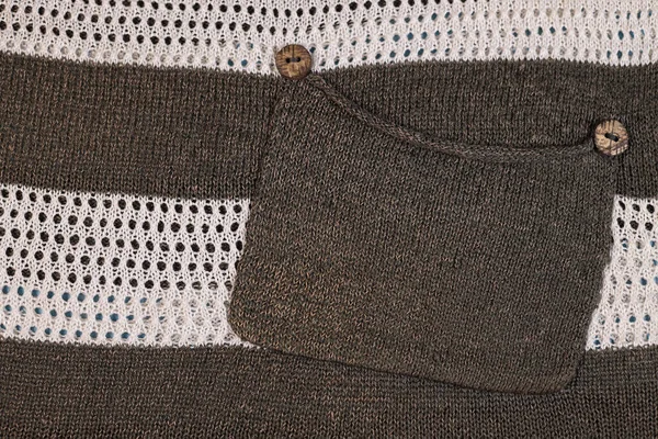Pocket Knitted Jacket Close — Stock Photo, Image