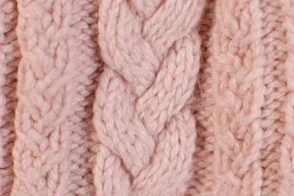 Texture Hand Knitted Machine Knitting Pattern Braid Fabric Background Close — Stock Photo, Image