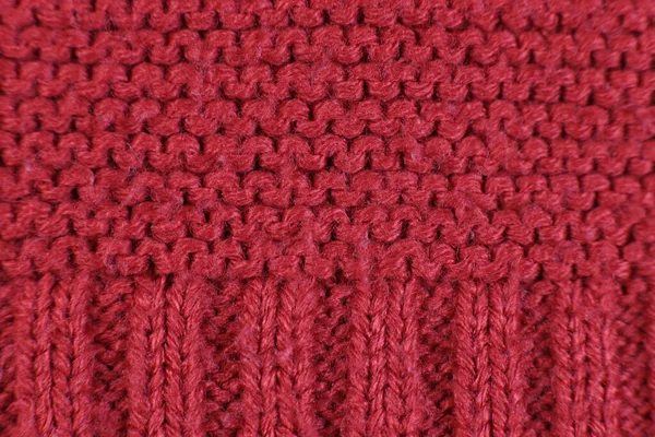 Red Knitted Fabric Texture Background — Stock Photo, Image