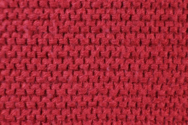 Röd Stickad Tyg Struktur Bakgrund — Stockfoto