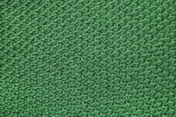 Bakgrund Textur Stickat Tyg Gröna Ulltrådar — Stockfoto
