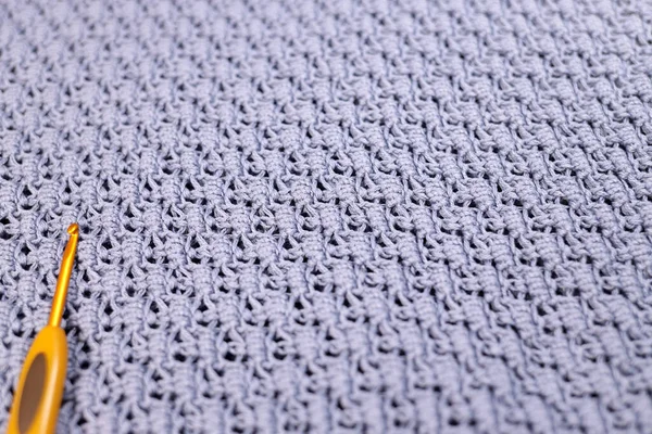 Background Texture Crocheted Fabric Woolen Threads Hook — Stock Photo, Image