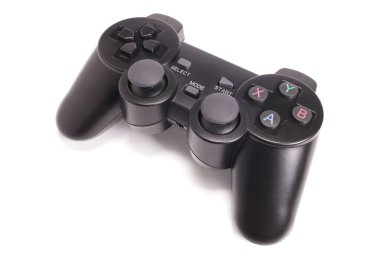 wireless game joystick isolated on white