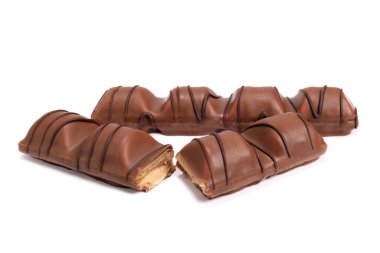 Magdalinovka, Ukraine - February 16, 2022. Kinder bueno chocolate bar close up macro isolated on white