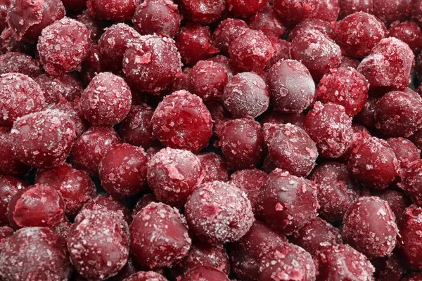 Frozen Cherries Background Healthy Food Fruits Veganism Concept Stock Image