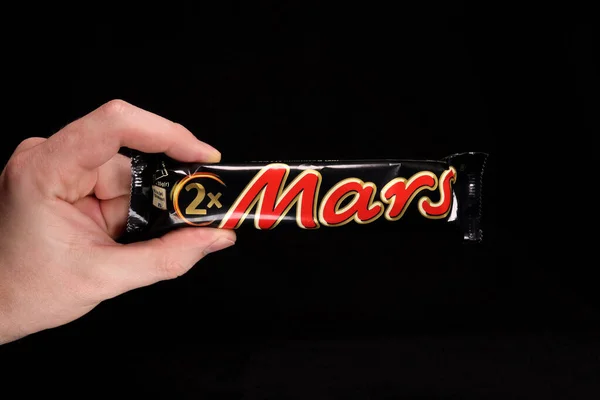 Магдалиновка Україна Березня 2023 Марсіанський Шоколадний Батончик Виготовлений Компанією Mars — стокове фото