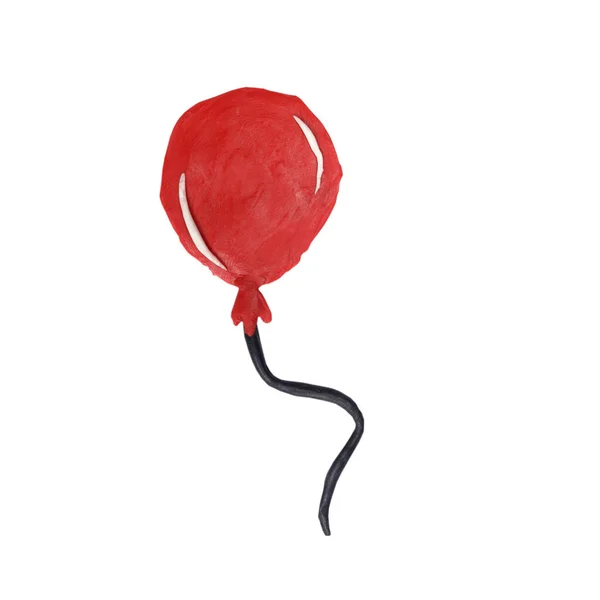 Ikona Balón Plasticine Izolované Bílém Pozadí — Stock fotografie
