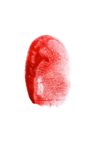 Bloody Fingerprint Isolated White — Stock Photo, Image