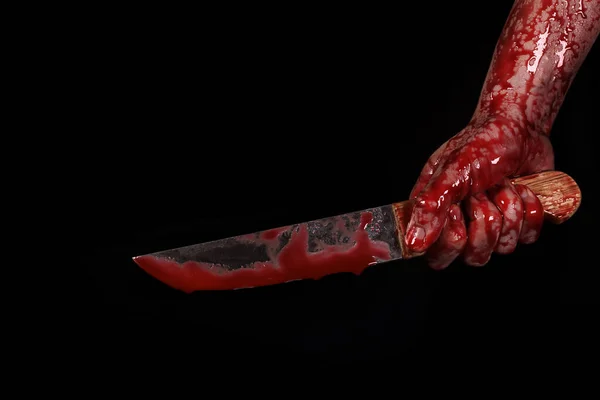 Blodig Hand Hand Begreppet Våld Hemmet Mord Seriemördare — Stockfoto