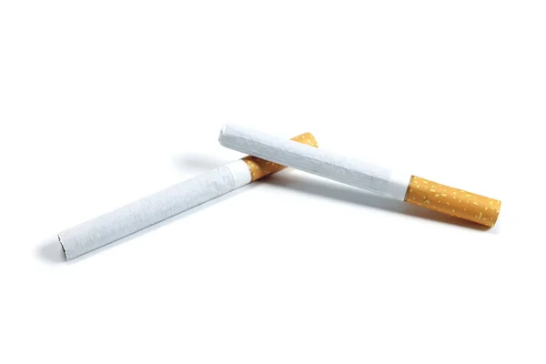 Gebroken Sigaret Wit Wordt Geïsoleerd Stoppen Met Roken Concept — Stockfoto
