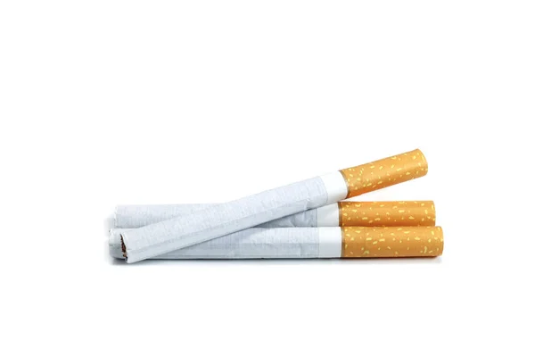 Zigaretten Mit Filter Isoliert Auf Weiß — Stockfoto